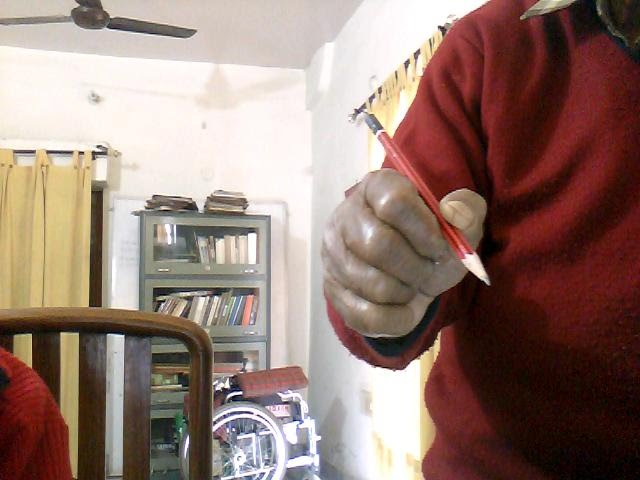 Holding a pencil for people with cerebral palsy